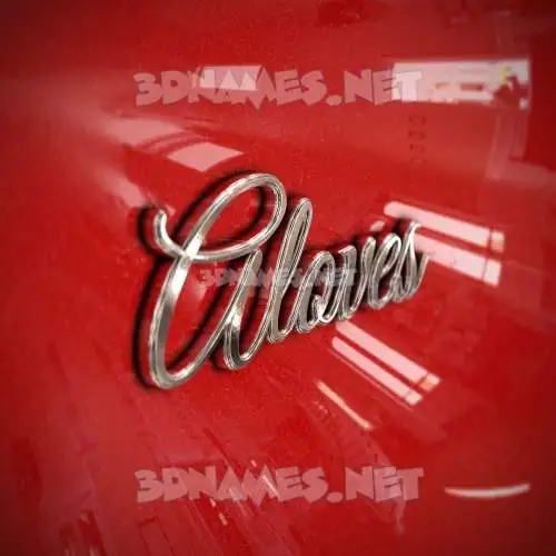 aloves in Car Paint style - 3D name wallpaper