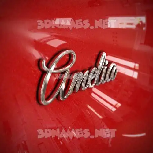 amelia in Car Paint style - 3D name wallpaper