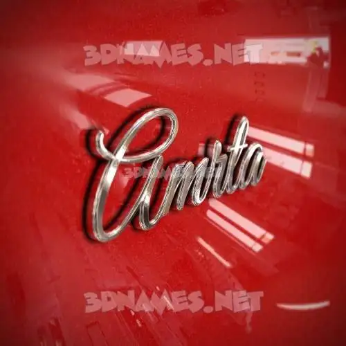 amrta in Car Paint style - 3D name wallpaper