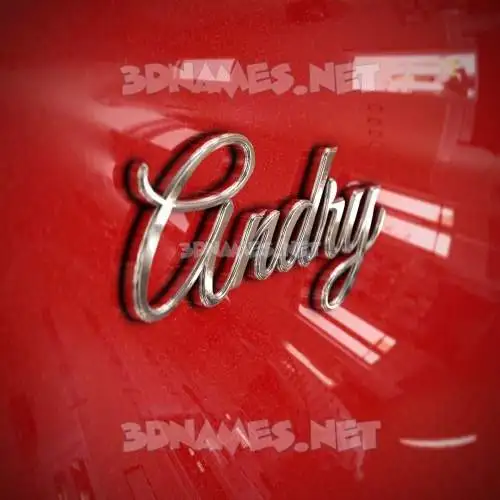 andry in Car Paint style - 3D name wallpaper
