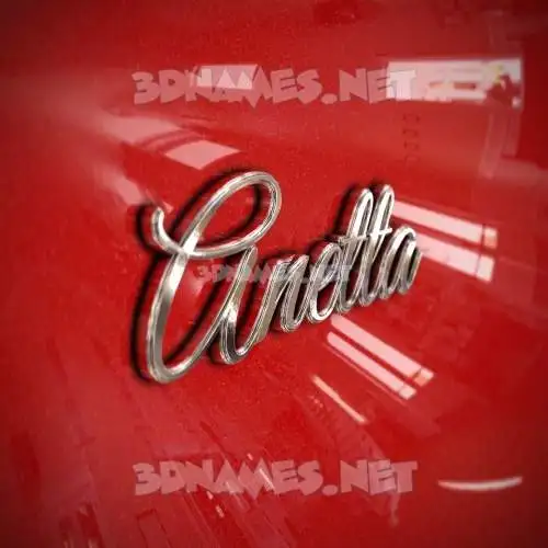 anetta in Car Paint style - 3D name wallpaper