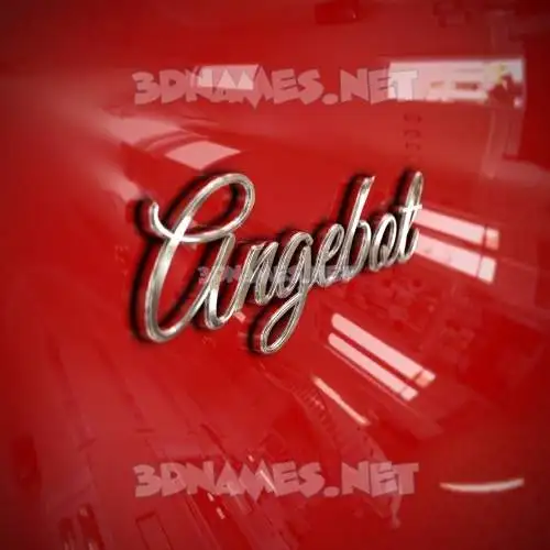 angebot in Car Paint style - 3D name wallpaper