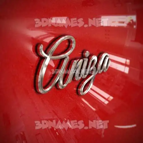 aniza in Car Paint style - 3D name wallpaper