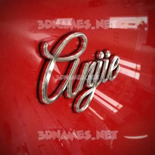 anjie in Car Paint style - 3D name wallpaper