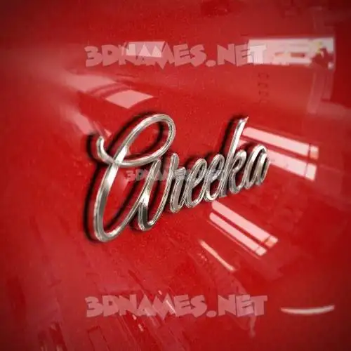 areeka in Car Paint style - 3D name wallpaper