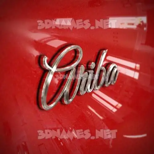 ariba in Car Paint style - 3D name wallpaper