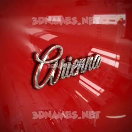arienna in Car Paint style - 3D name wallpaper