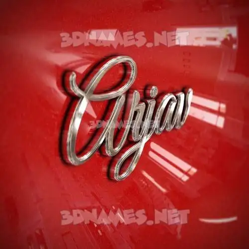 arjav in Car Paint style - 3D name wallpaper