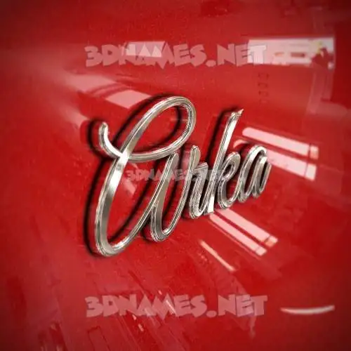 arka in Car Paint style - 3D name wallpaper
