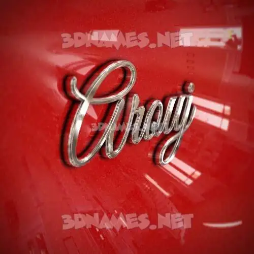 arouj in Car Paint style - 3D name wallpaper arouj in Car Paint style - 3D name wallpaper