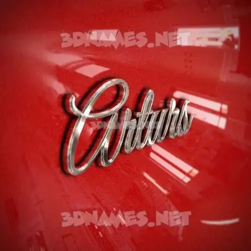 arturs in Car Paint style - 3D name wallpaper