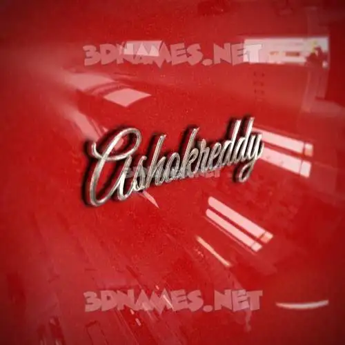 ashokreddy in Car Paint style - 3D name wallpaper