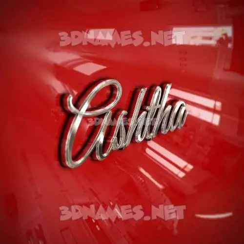 ashtha in Car Paint style - 3D name wallpaper