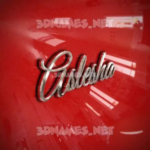 aslesha in Car Paint style - 3D name wallpaper