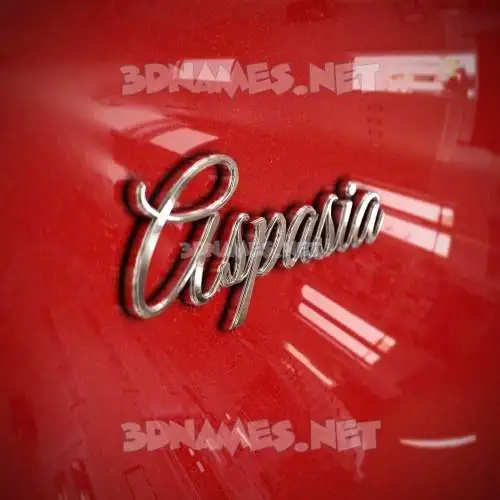 aspasia in Car Paint style - 3D name wallpaper