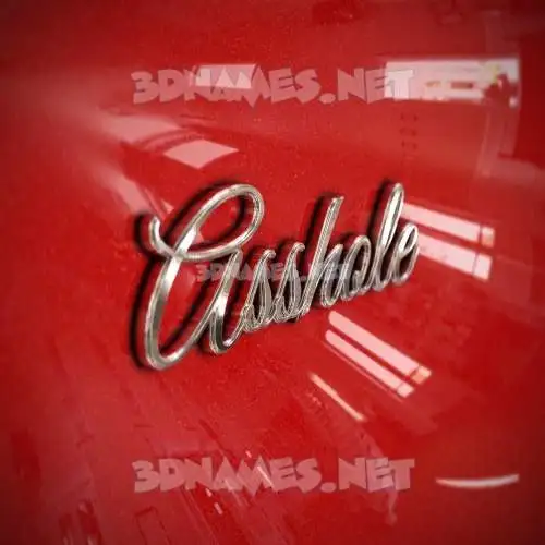asshole in Car Paint style - 3D name wallpaper asshole in Car Paint style - 3D name wallpaper
