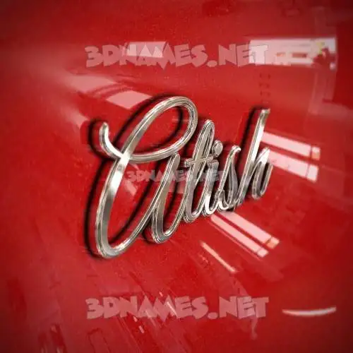 atish in Car Paint style - 3D name wallpaper