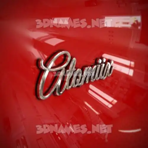 atomiix in Car Paint style - 3D name wallpaper