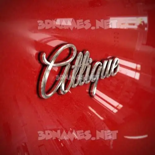 attique in Car Paint style - 3D name wallpaper