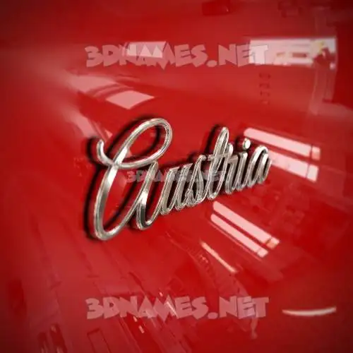 austria in Car Paint style - 3D name wallpaper