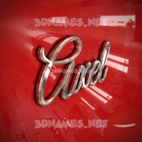 axel in Car Paint style - 3D name wallpaper