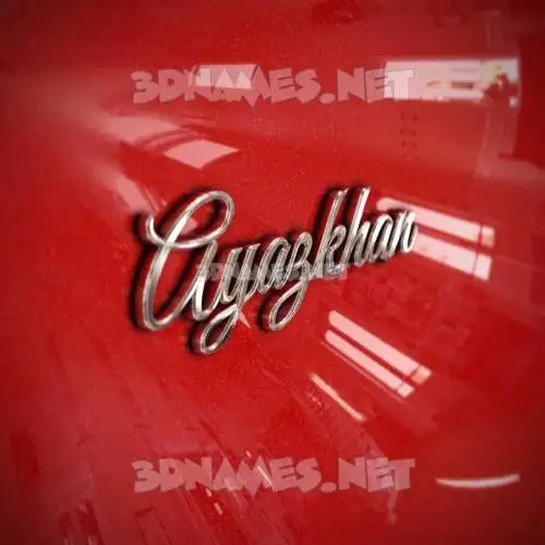 ayazkhan in Car Paint style - 3D name wallpaper