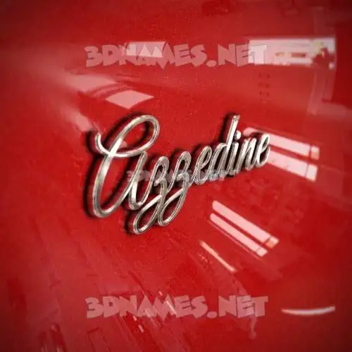 azzedine in Car Paint style - 3D name wallpaper