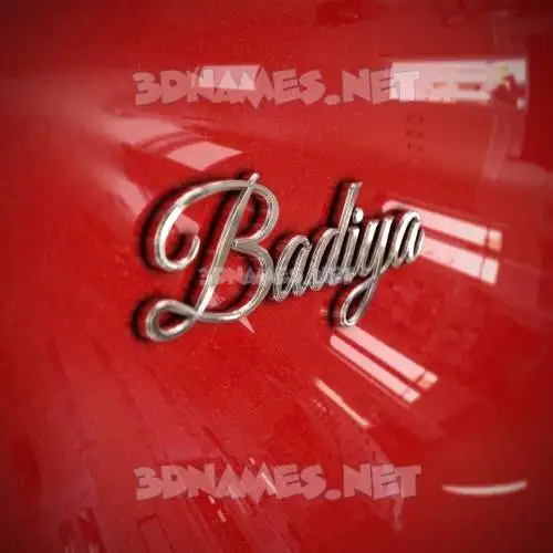 badiya in Car Paint style - 3D name wallpaper badiya in Car Paint style - 3D name wallpaper