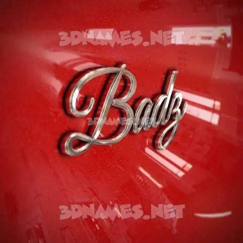 badz in Car Paint style - 3D name wallpaper