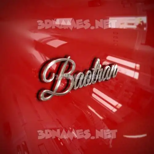 baotran in Car Paint style - 3D name wallpaper