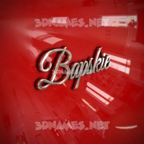 bapskie in Car Paint style - 3D name wallpaper bapskie in Car Paint style - 3D name wallpaper