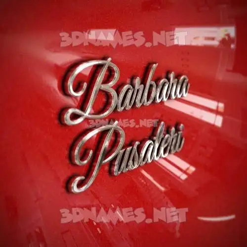 barbara pusateri in Car Paint style - 3D name wallpaper