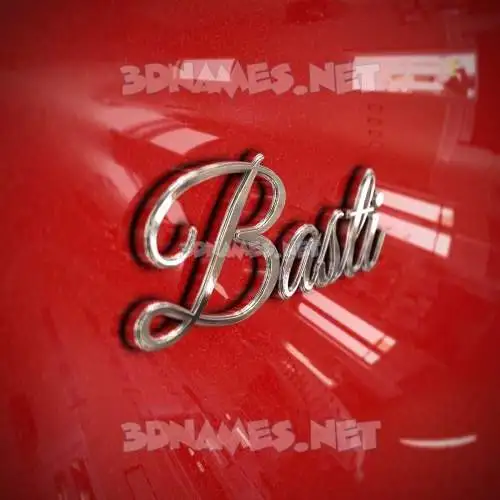basti in Car Paint style - 3D name wallpaper basti in Car Paint style - 3D name wallpaper