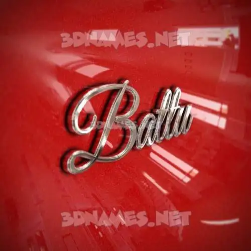 battu in Car Paint style - 3D name wallpaper battu in Car Paint style - 3D name wallpaper
