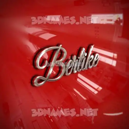 bertike in Car Paint style - 3D name wallpaper bertike in Car Paint style - 3D name wallpaper
