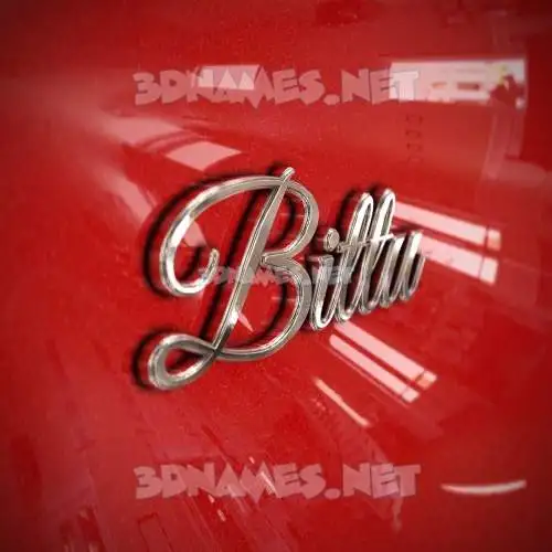 bittu in Car Paint style - 3D name wallpaper