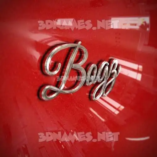 bogz in Car Paint style - 3D name wallpaper bogz in Car Paint style - 3D name wallpaper