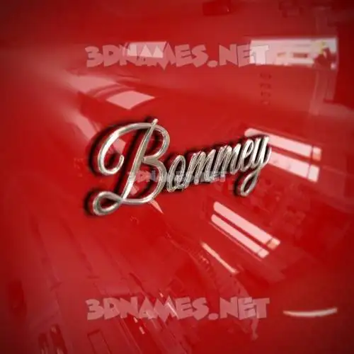 bommey in Car Paint style - 3D name wallpaper