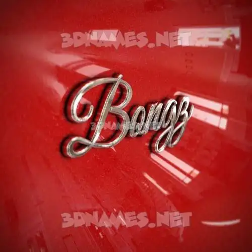 bongz in Car Paint style - 3D name wallpaper