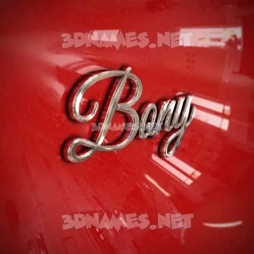 bony in Car Paint style - 3D name wallpaper bony in Car Paint style - 3D name wallpaper