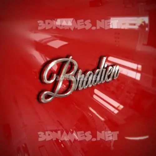 bradien in Car Paint style - 3D name wallpaper bradien in Car Paint style - 3D name wallpaper
