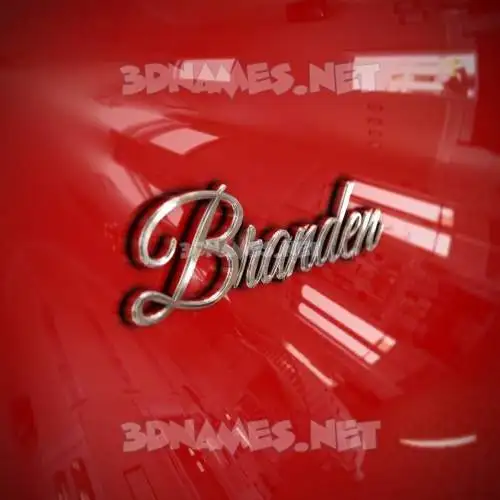 branden in Car Paint style - 3D name wallpaper