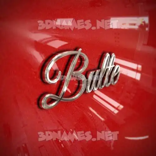 bulte in Car Paint style - 3D name wallpaper bulte in Car Paint style - 3D name wallpaper