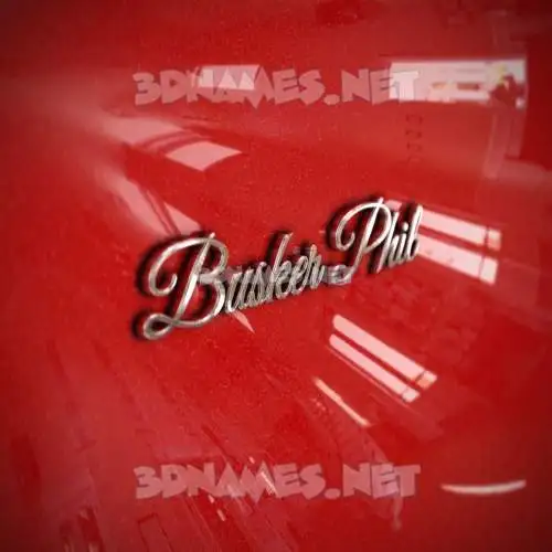 busker phil in Car Paint style - 3D name wallpaper