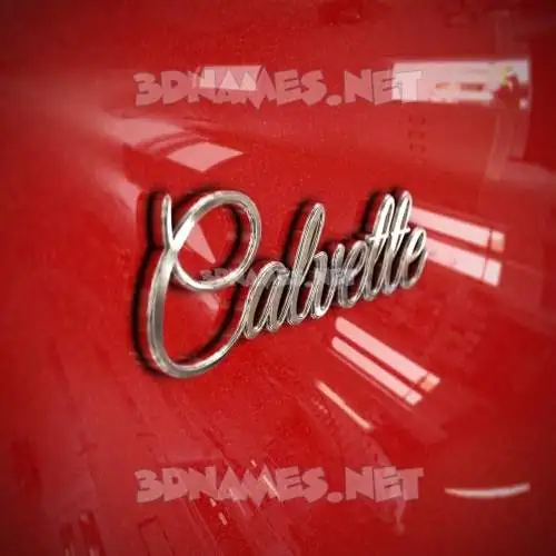 calvette in Car Paint style - 3D name wallpaper