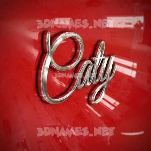 caty in Car Paint style - 3D name wallpaper
