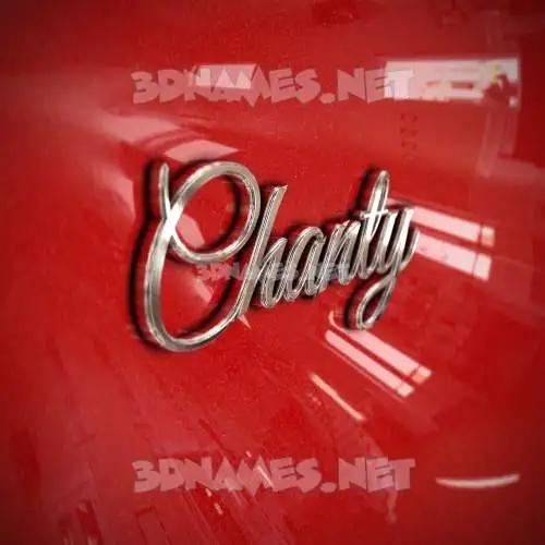 chanty in Car Paint style - 3D name wallpaper