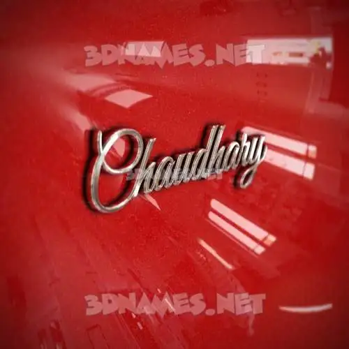 chaudhary in Car Paint style - 3D name wallpaper