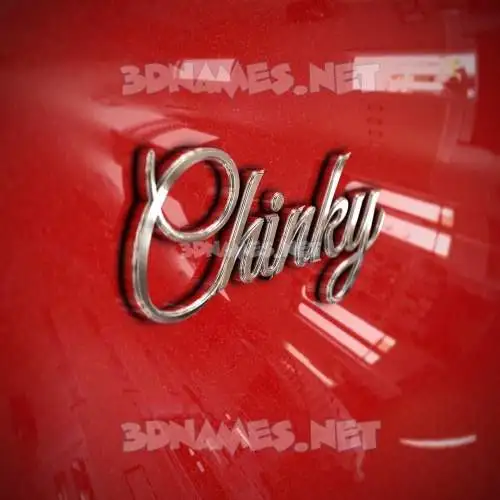 chinky in Car Paint style - 3D name wallpaper chinky in Car Paint style - 3D name wallpaper