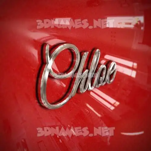 chloe in Car Paint style - 3D name wallpaper